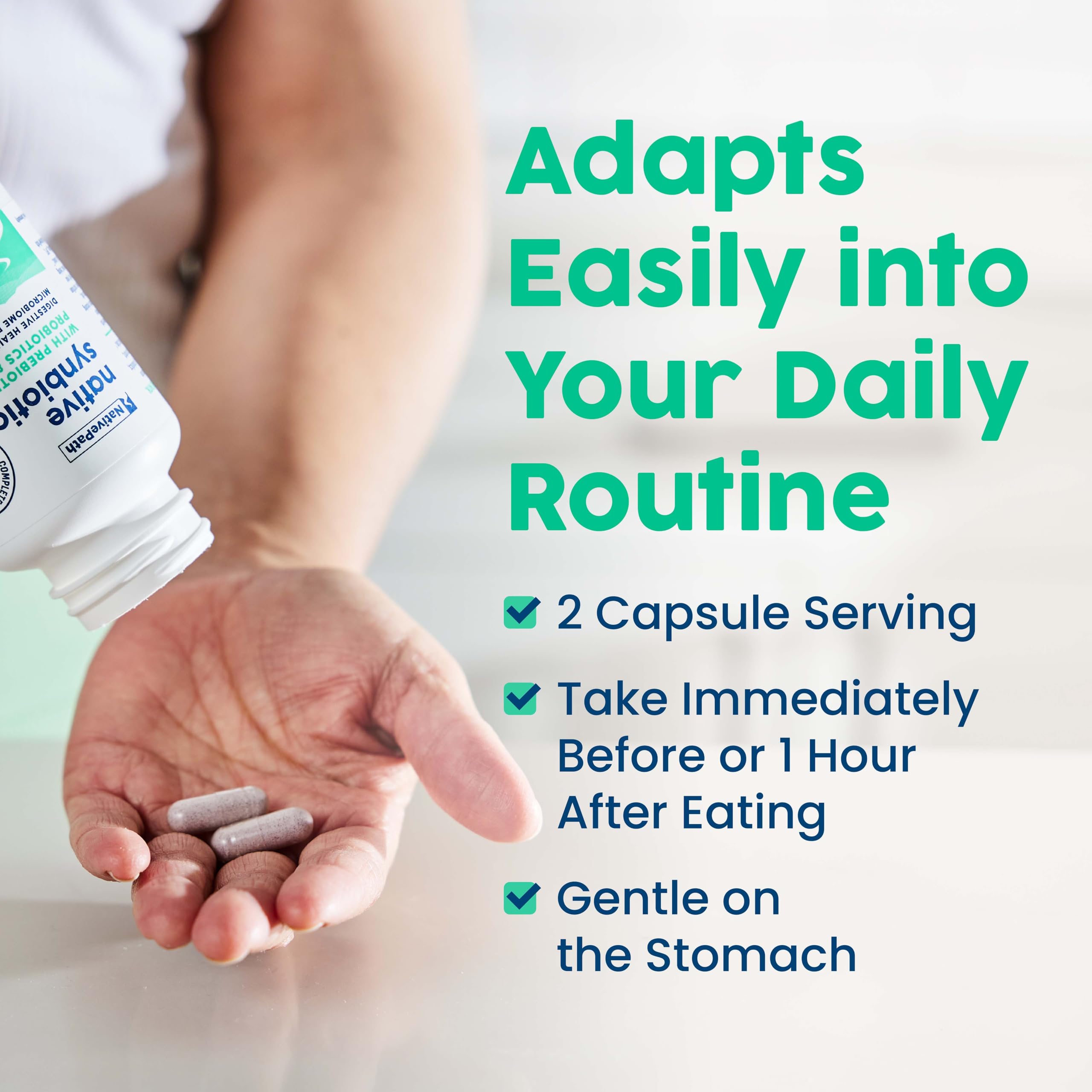 Diagram showing gut health benefits and improved nutrient absorption