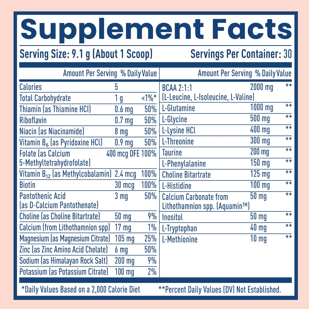 Nutrition label showing zero sugar and keto-friendly claim