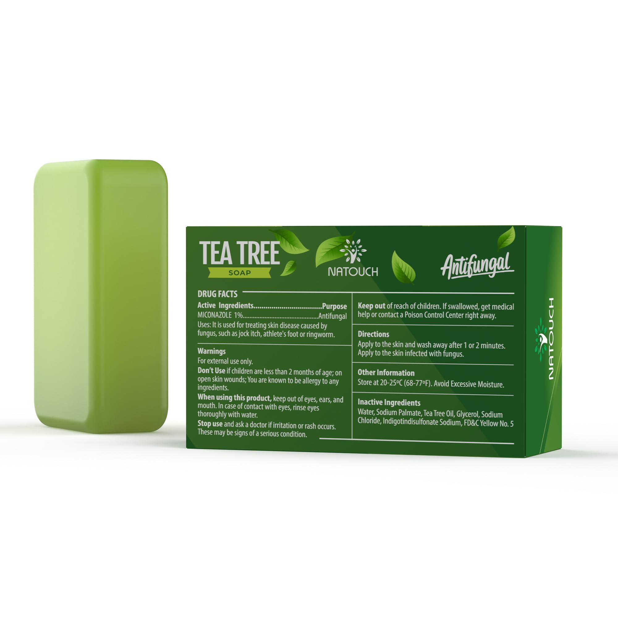 Natouch Antifungal Bar on sink with towel for daily routine