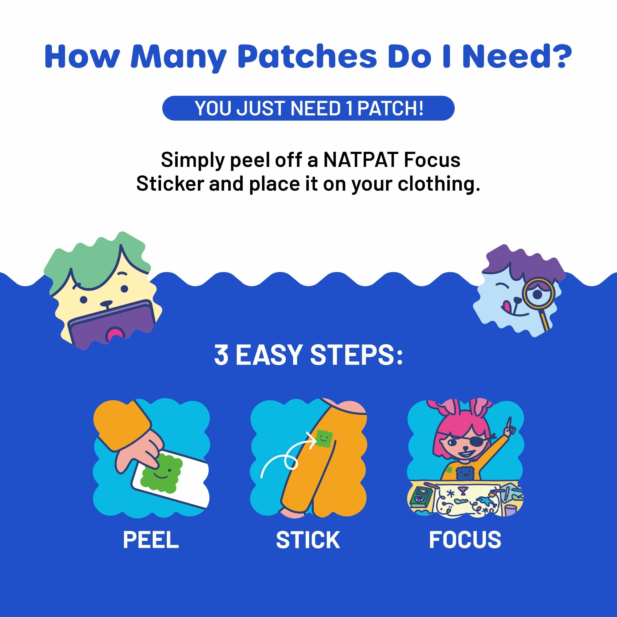 NATPAT Focus Patch worn during sports activity