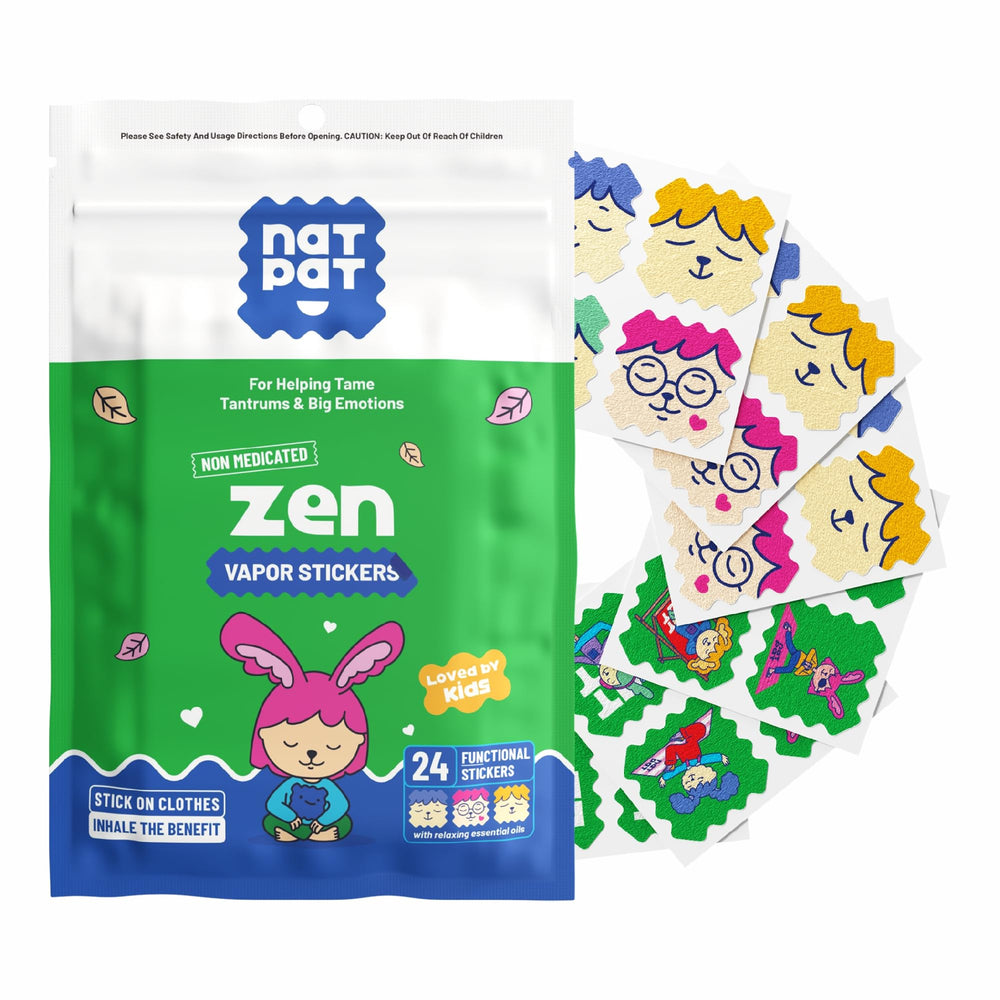 NATPAT Zen Patch mood calming sticker applied to clothing