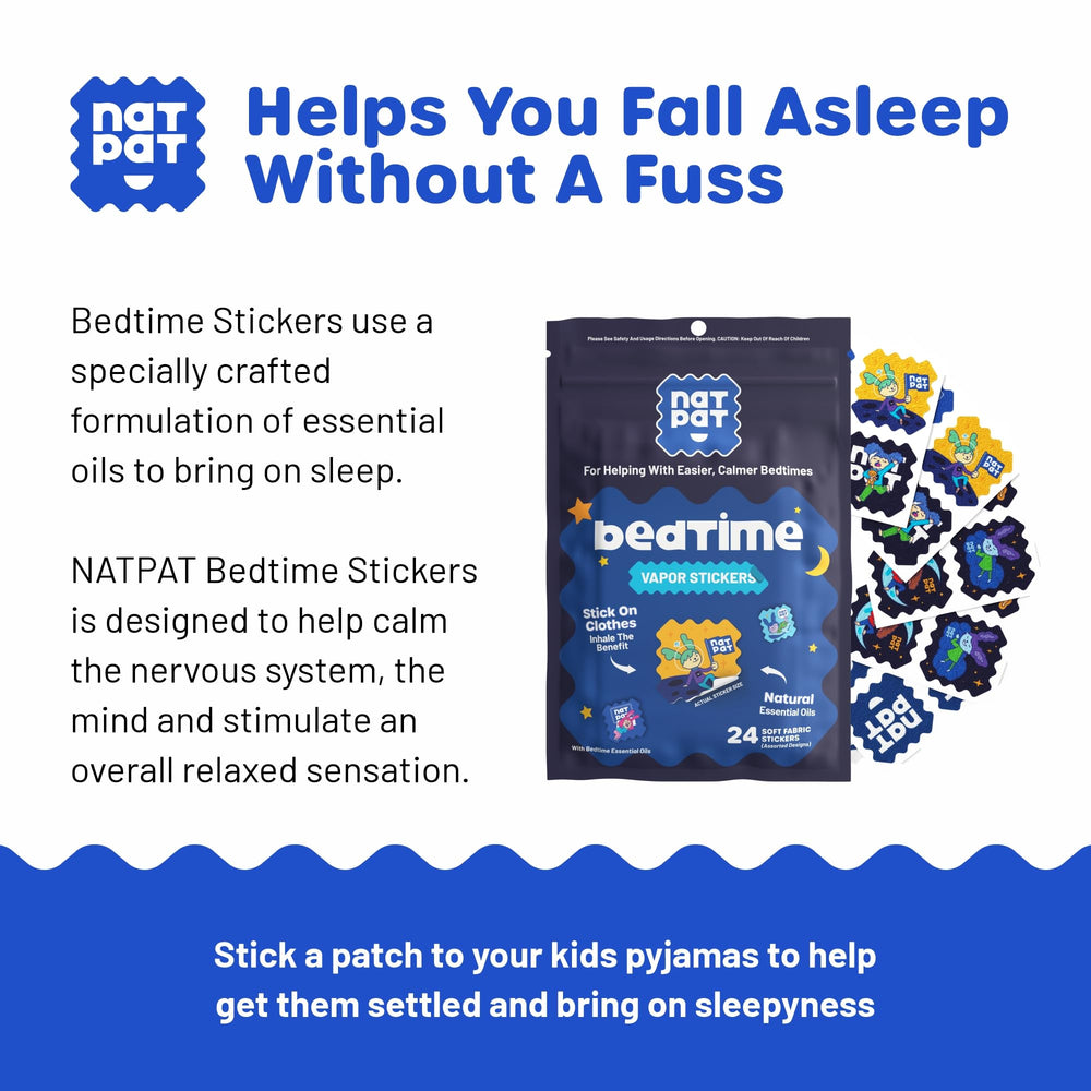 Smiley-face Sleepy Patch sticker design