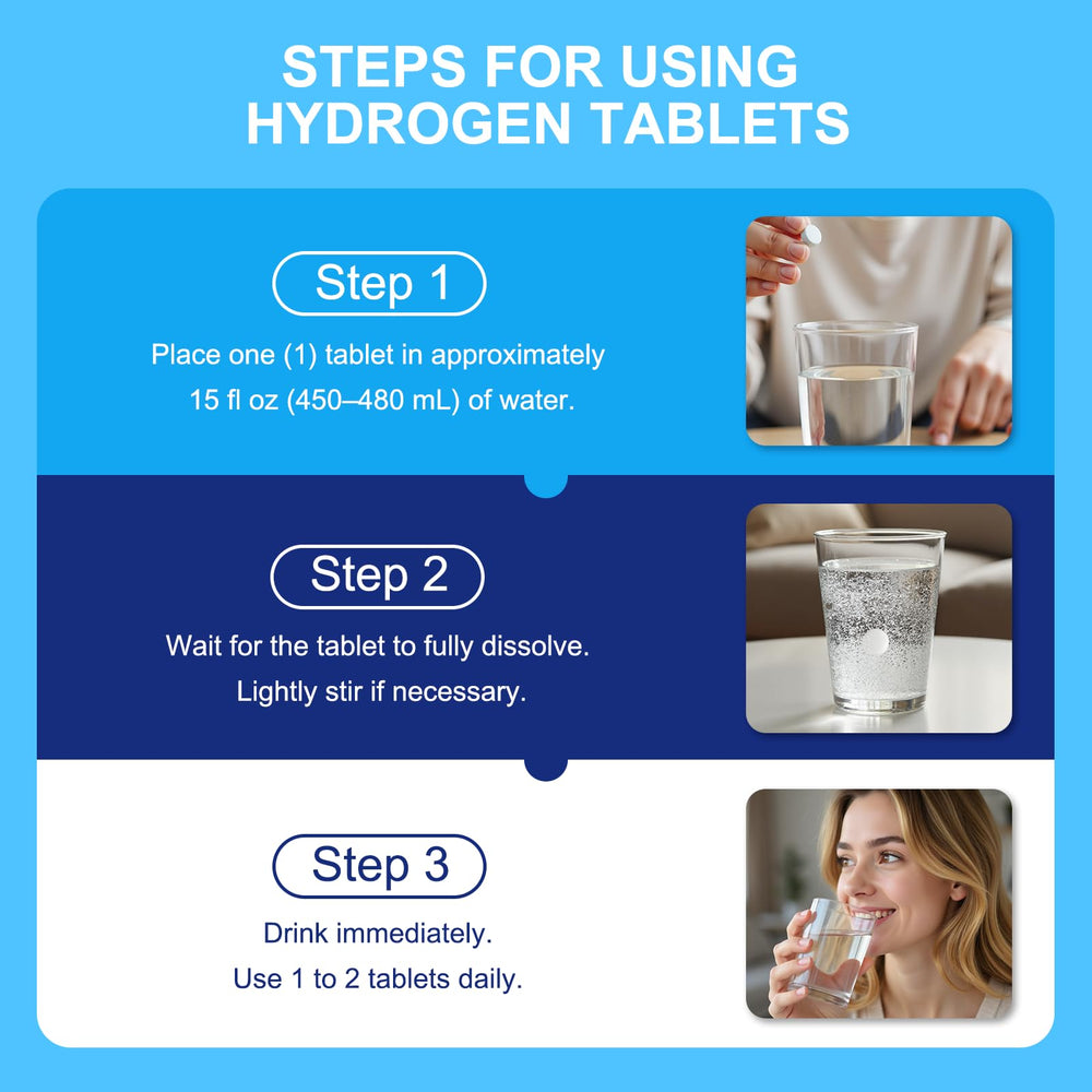 Natural, neutral-tasting hydrogen tablets without artificial additives