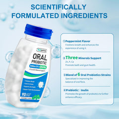 Mint flavored Natprime probiotic lozenges ready to chew