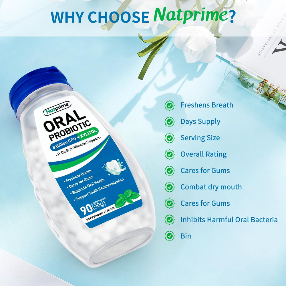 Portable Natprime bottle for on-the-go oral health