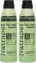 Natrapel Eco-Spray bottle angled for quick, non-greasy application.