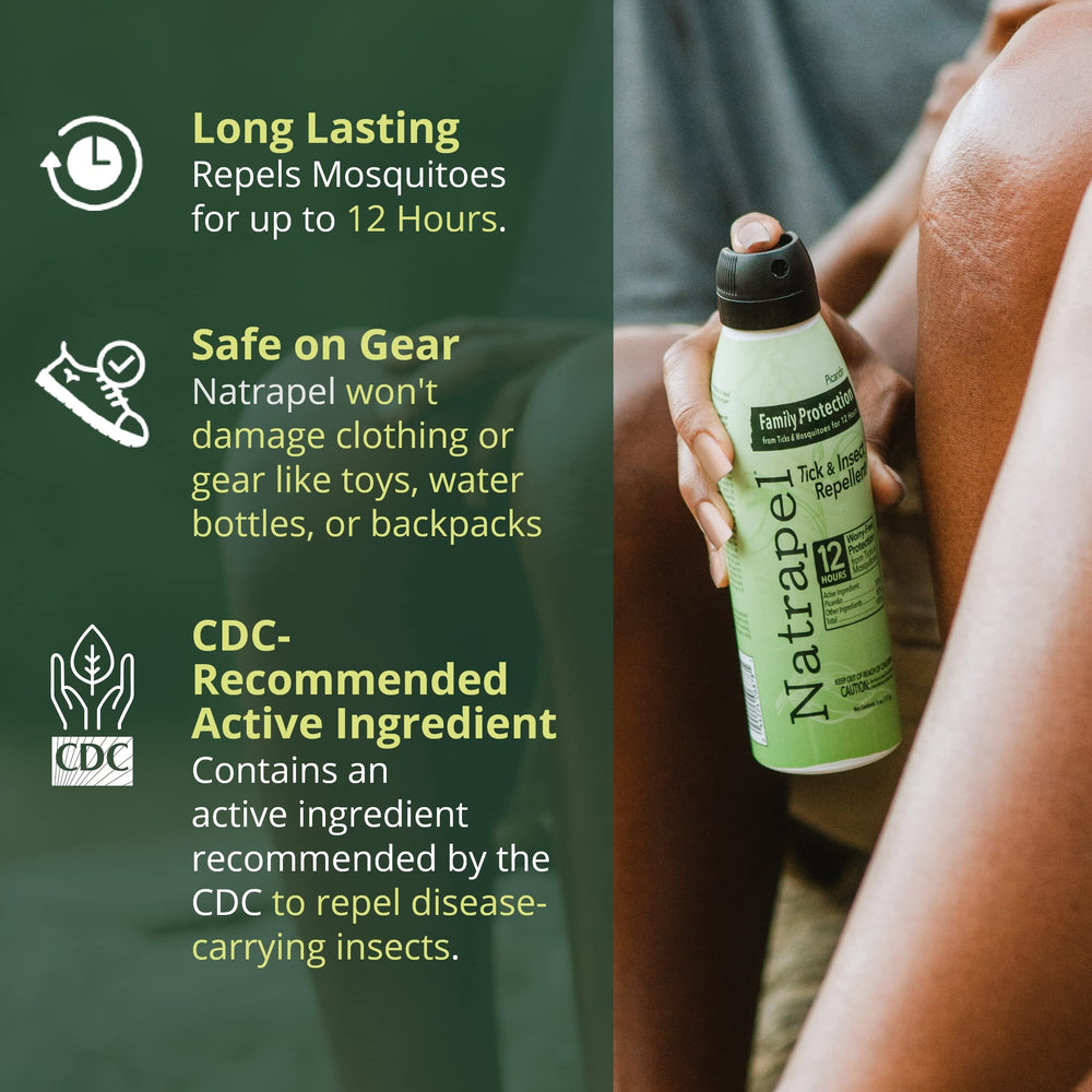 Natrapel Eco-Spray used on kids for family-friendly protection.