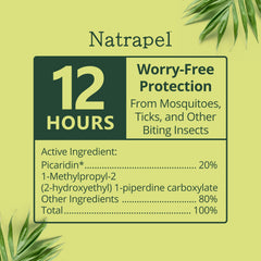 Natrapel tick and insect repellent wipes pack back — details and usage