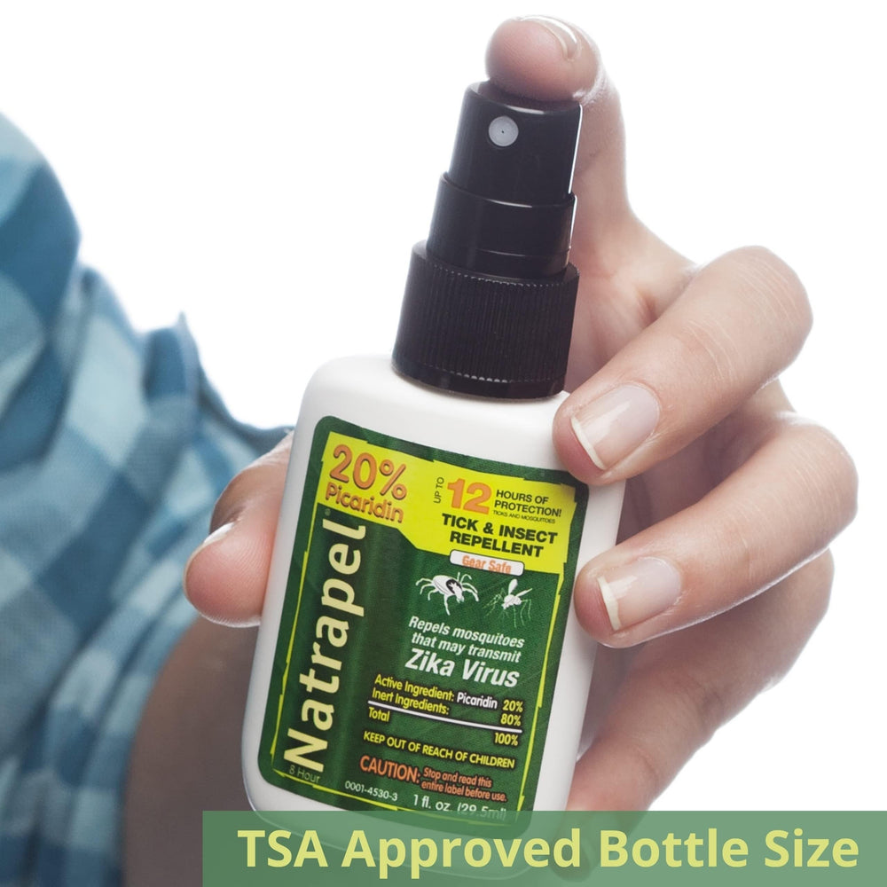 Natrapel travel size 1 oz bottle ready for daypacks