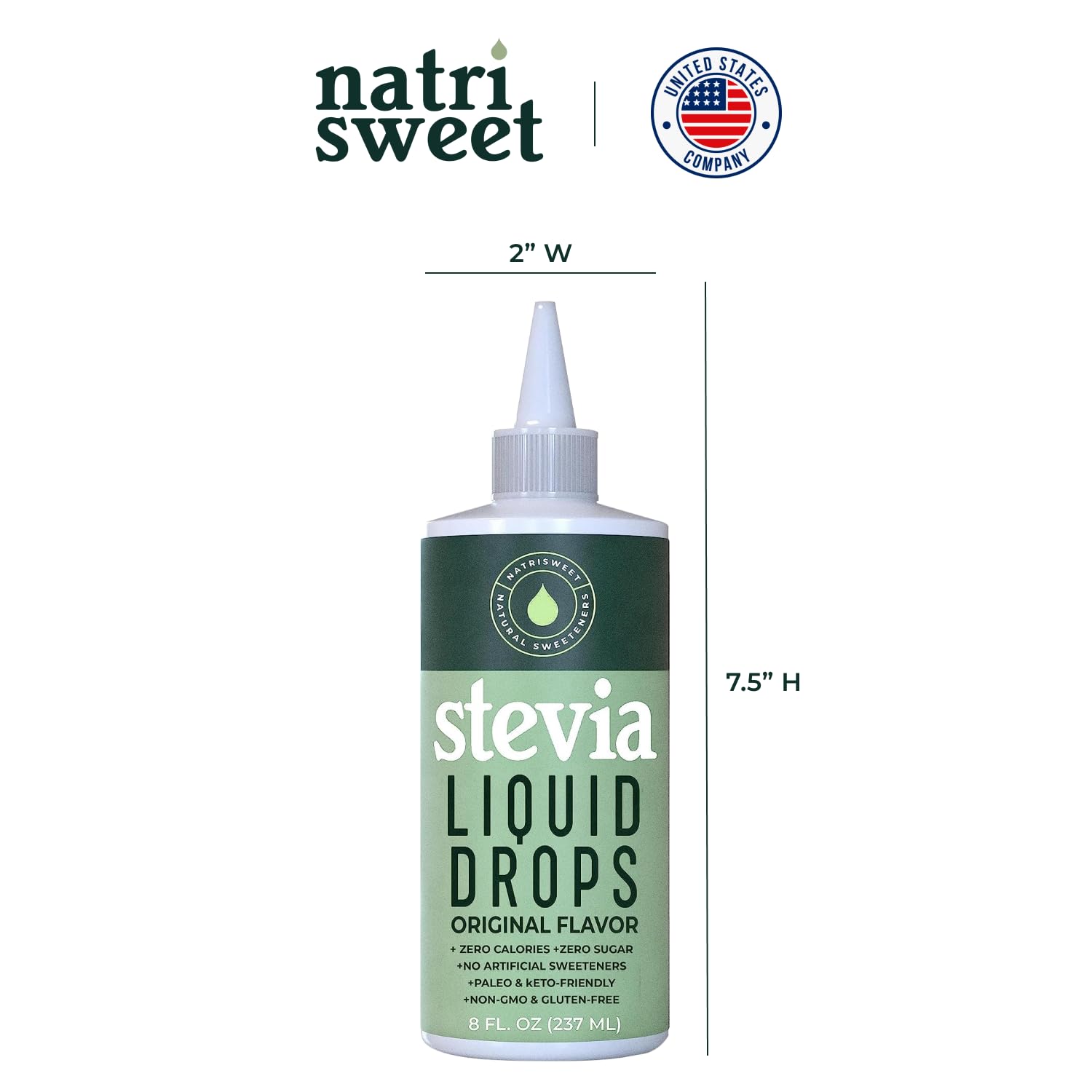 Natrisweet Stevia Liquid Drops packaging and label
