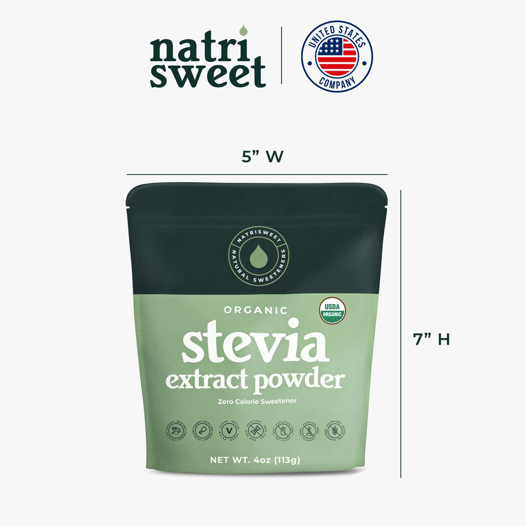 Illustration of 800+ servings per 4 oz NatriSweet stevia powder