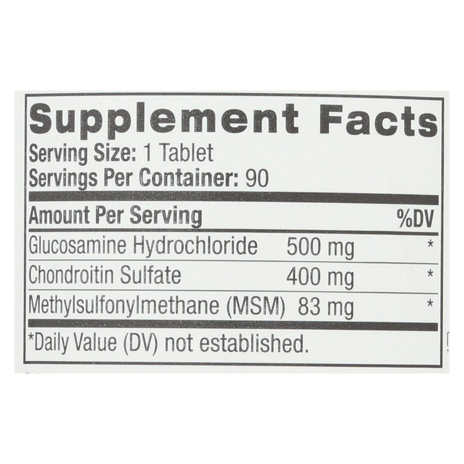 Bottle of Natrol Glucosamine Chondroitin MSM supplement for joint health