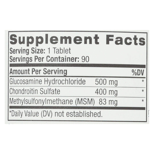 Bottle of Natrol Glucosamine Chondroitin MSM supplement for joint health