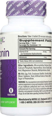 Natrol Melatonin Time Release label highlights Vitamin B6 and non-habit forming notes.