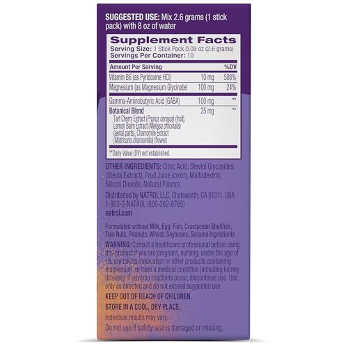 Natrol Sleep + Restore 10-stick pack label and packaging