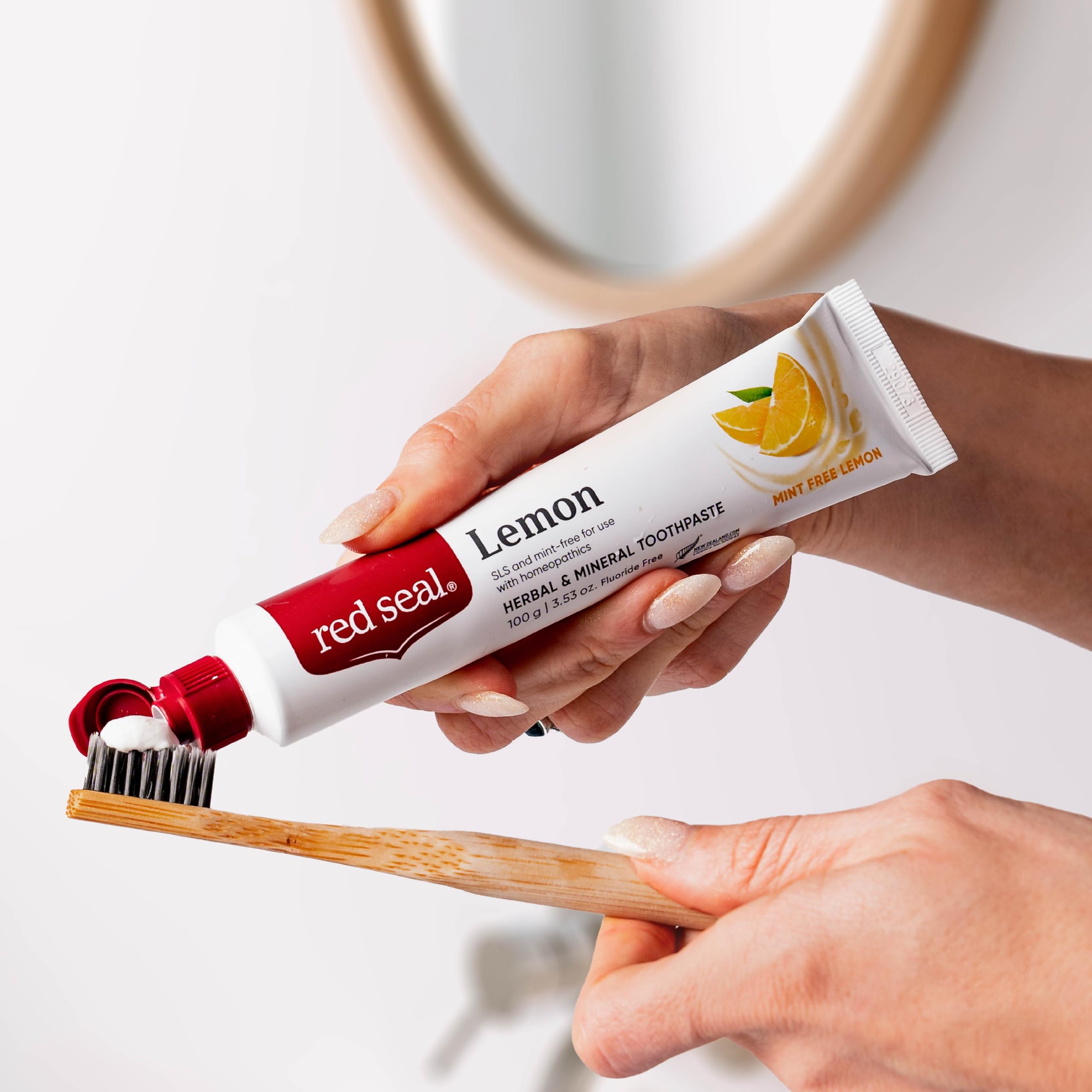 NATRUE Certified Natural seal on Red Seal toothpaste