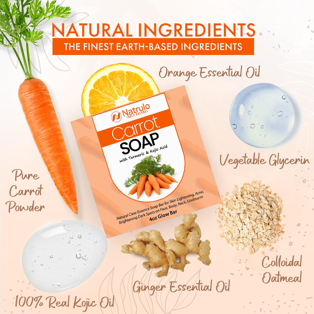 Natrulo carrot soap hands lather for smoother skin