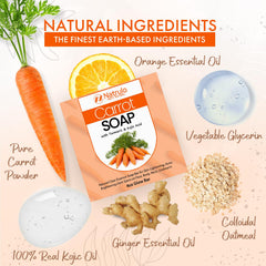 Natrulo carrot soap hands lather for smoother skin