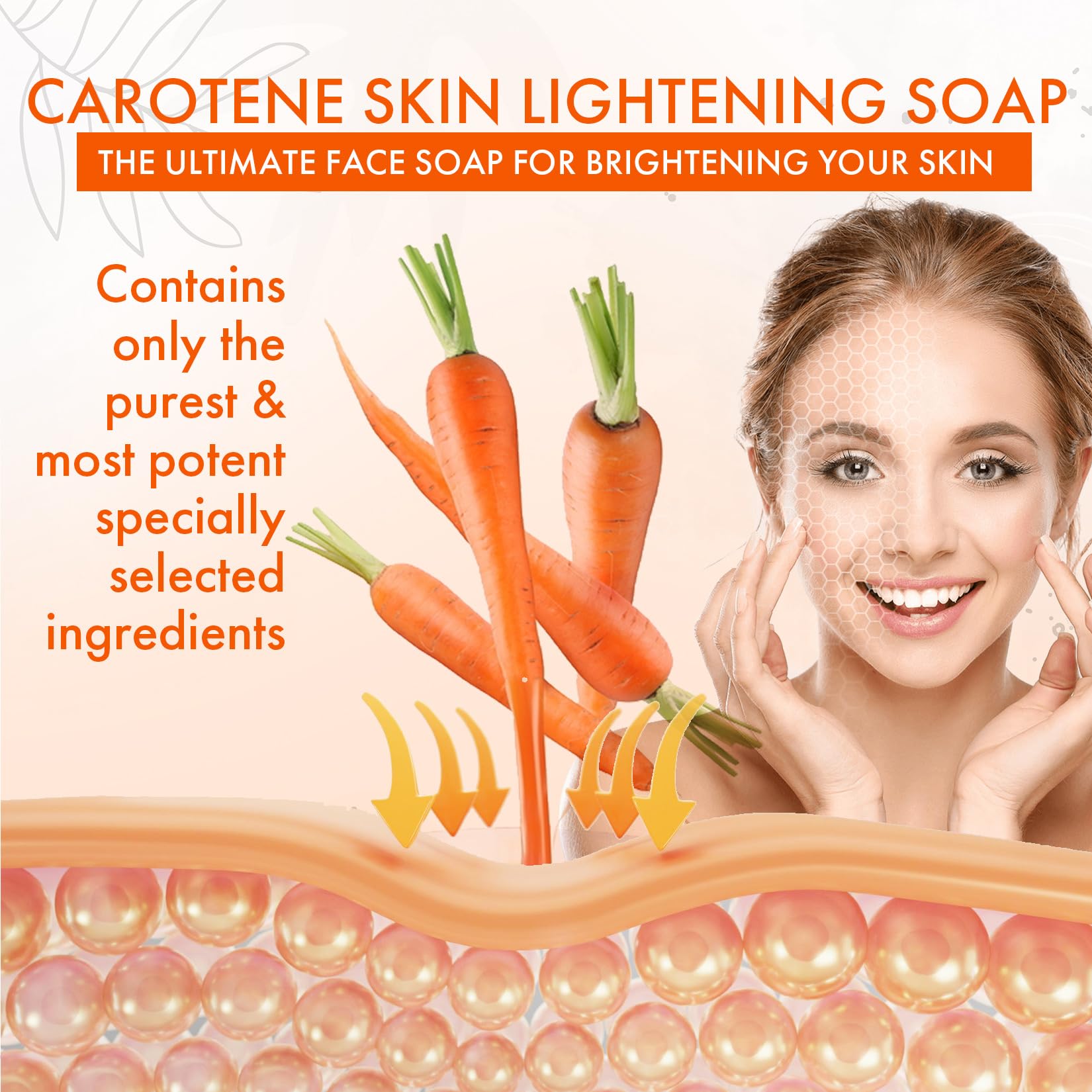 Natrulo carrot soap underarm brightening for smoother skin