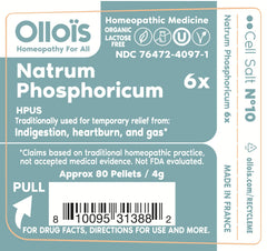 OLLOIS Natrum Phosphoricum 6X cell salt 3-pack packaging close-up