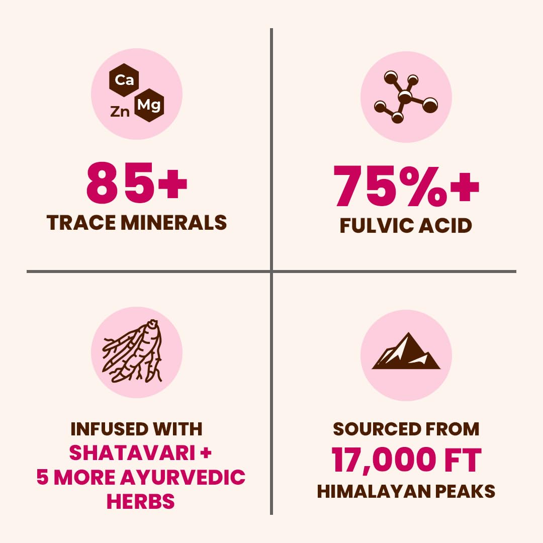 Himalayan Shilajit resin (300 mg) used in Natruveda Shilajit Honey Sticks for Women