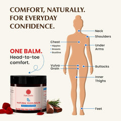 Natruveda Vulva Balm ingredients close-up with nourishing oils for softness