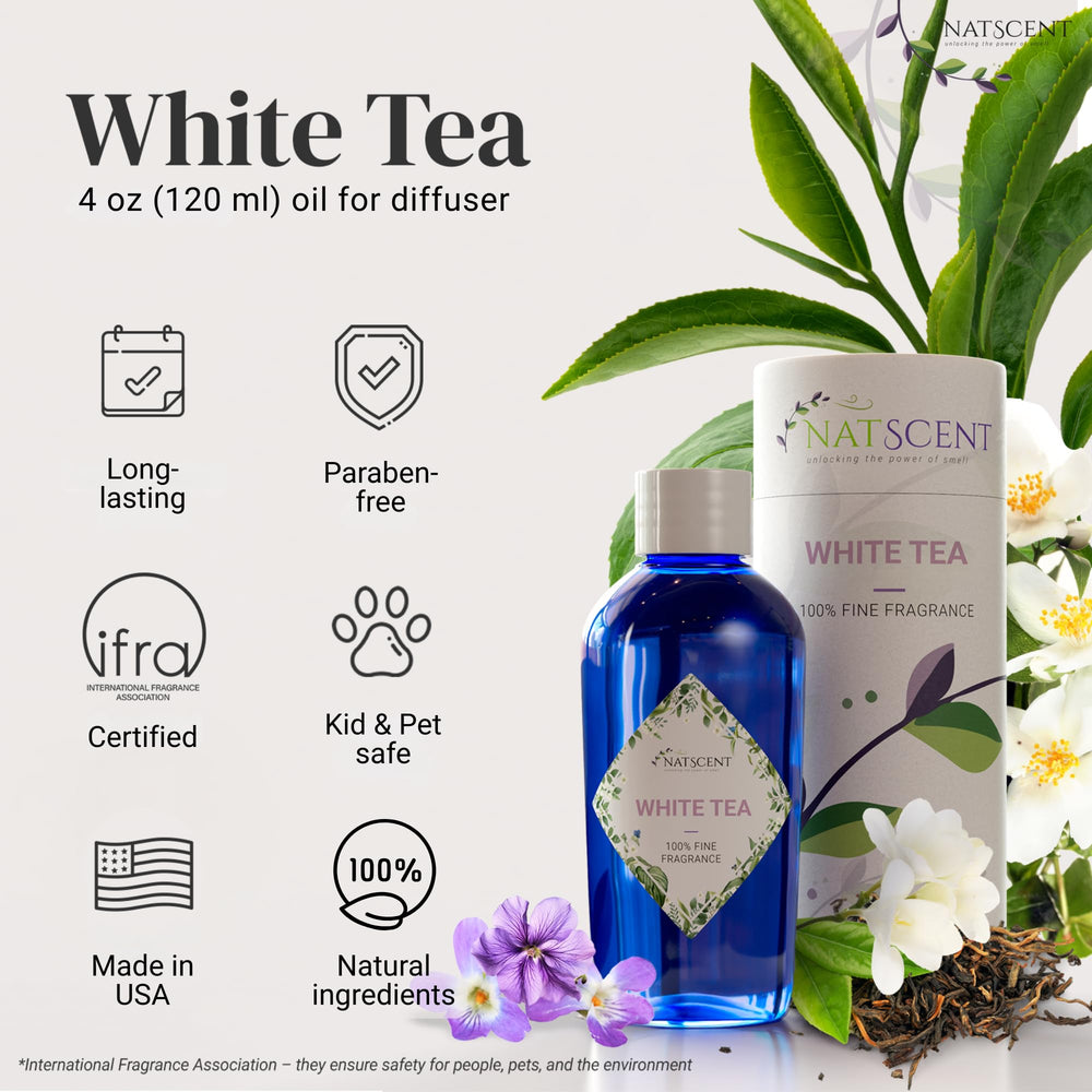 Diffuser with Natscent White Tea diffuser oil