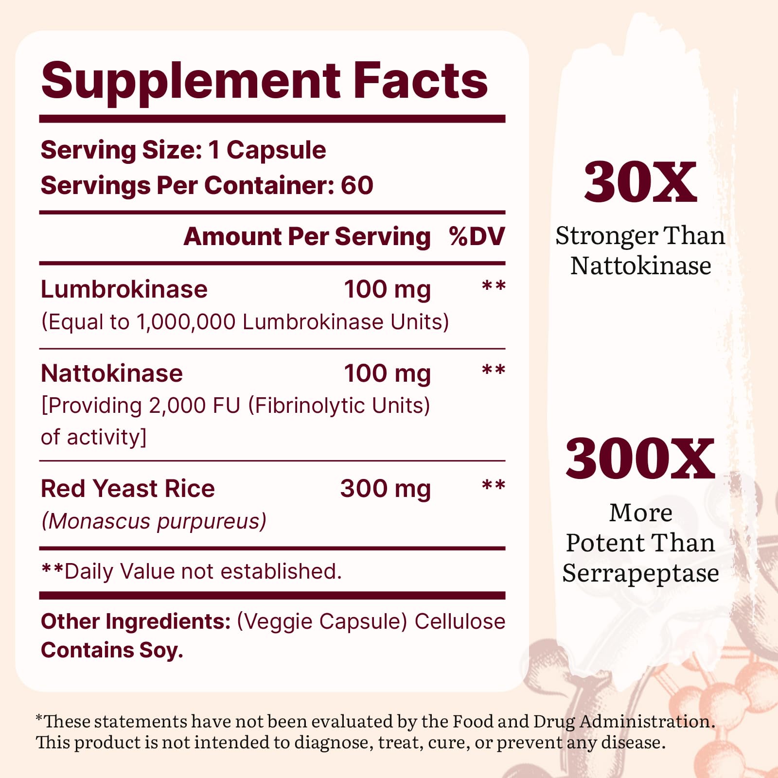 Nattokinase 100mg with 2,000 FU activity
