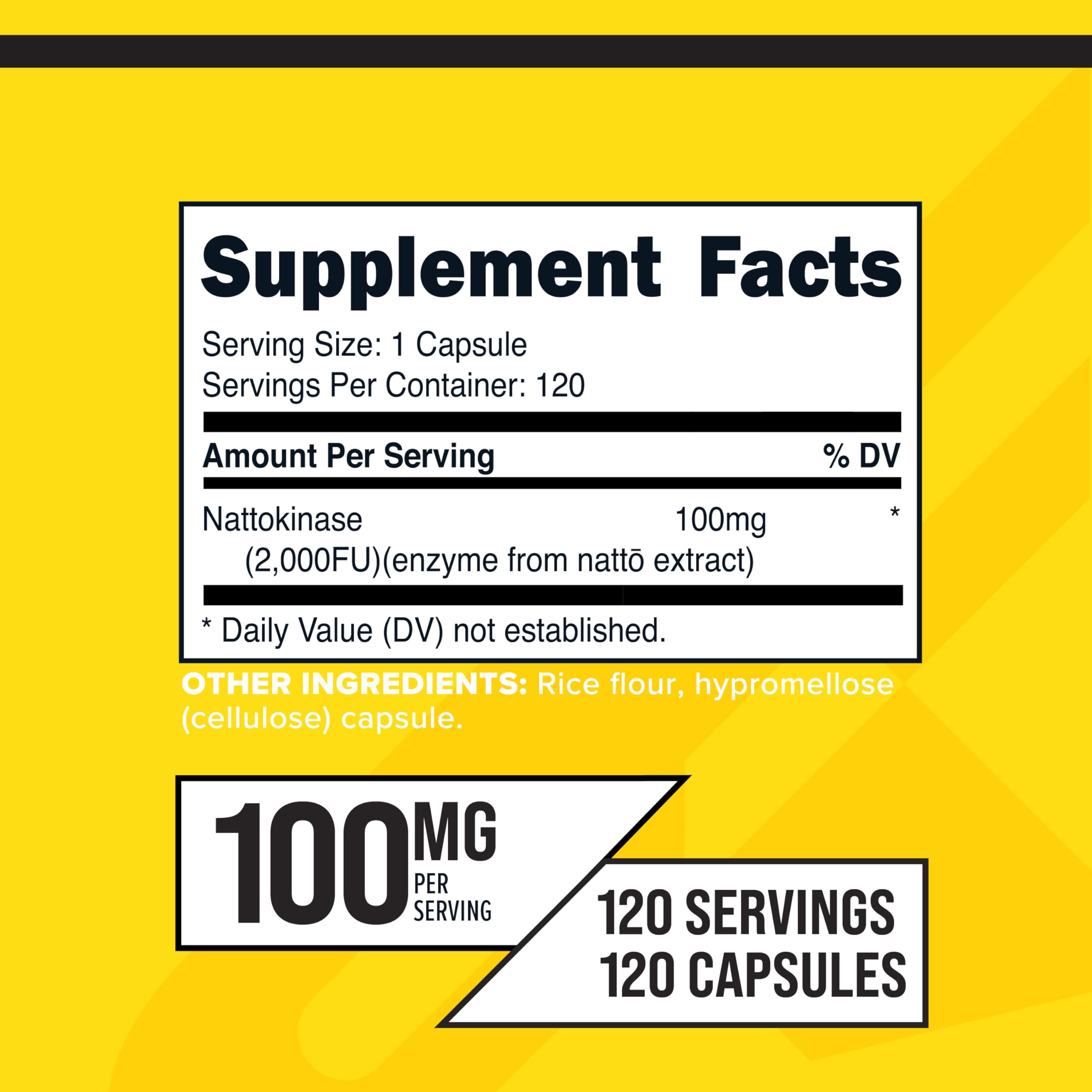 Close-up of nattokinase capsules (100mg)