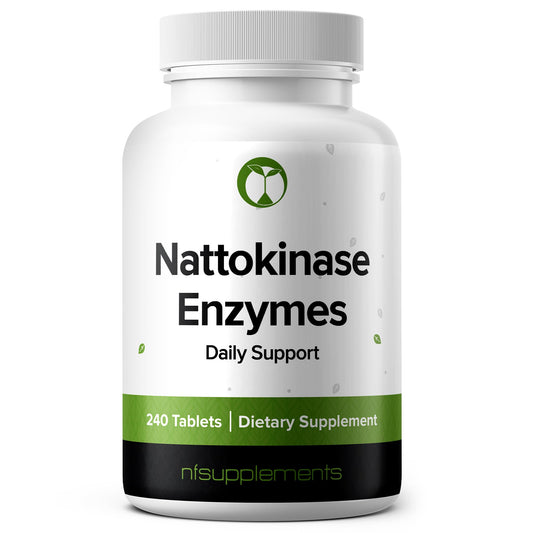 Bottle of Nattokinase Enzymes Supplement with 240 tablets