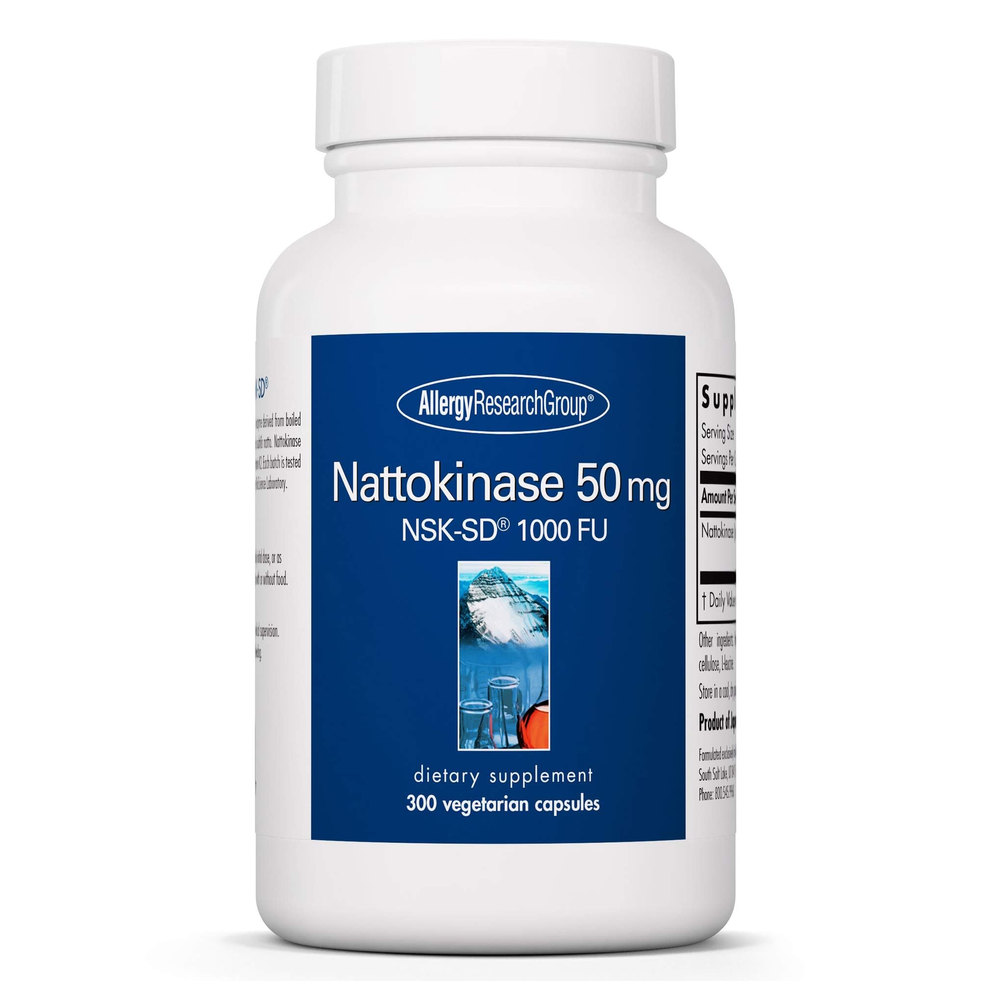Allergy Research Group Nattokinase 50mg NSK-SD 1000 FU bottle