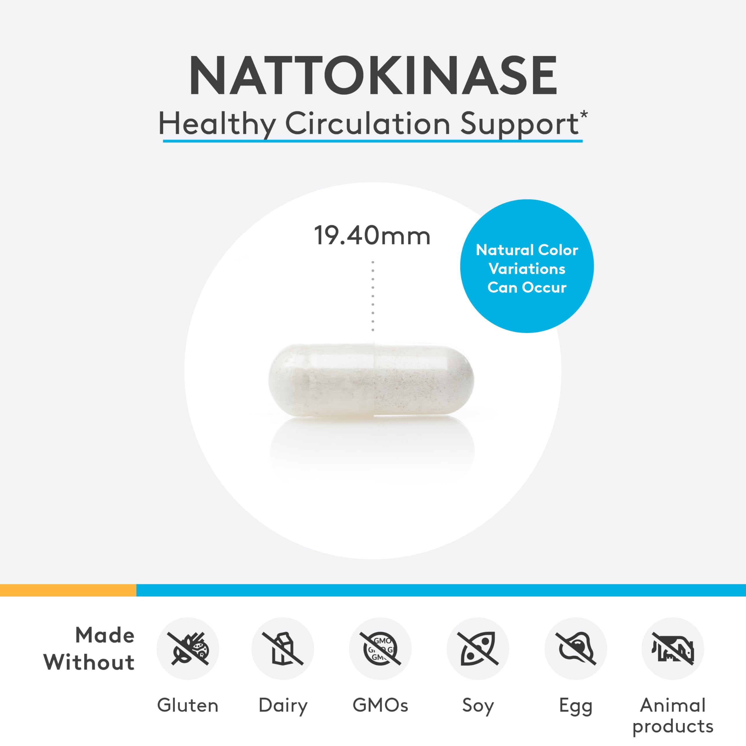 Nattokinase bottle label close-up