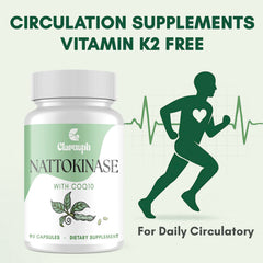 Nattokinase and CoQ10 supplement bottle label