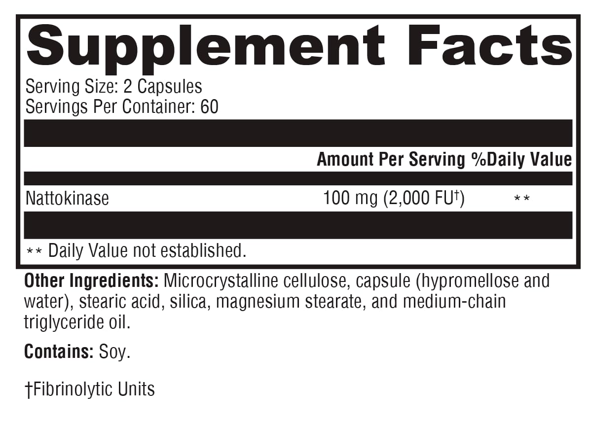 Gluten-free icon on XYMOGEN Nattokinase packaging