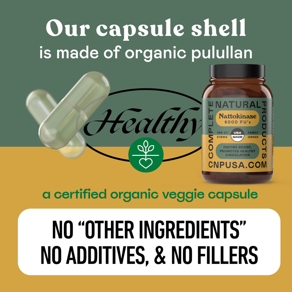 Non-GMO nattokinase supplement bottle
