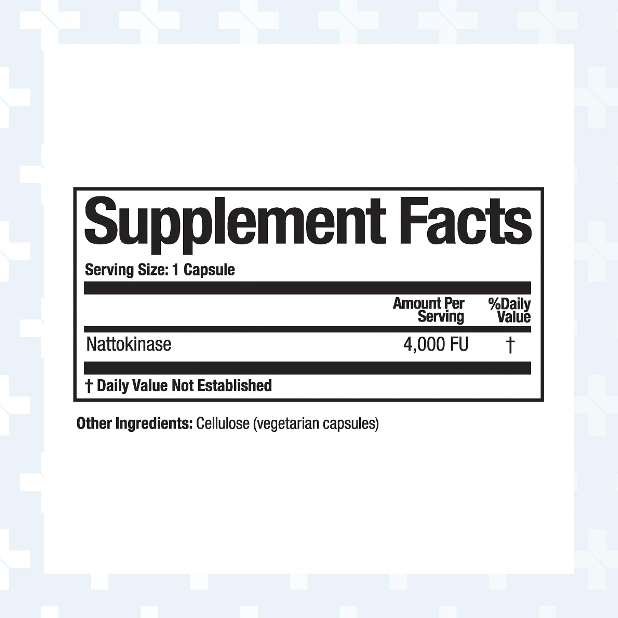 Front view of Nattovena nattokinase bottle with label