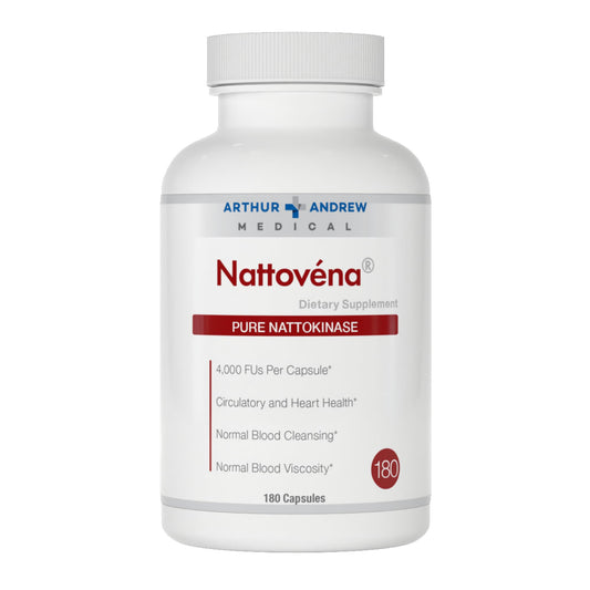 Bottle of Nattovena Pure Nattokinase 4,000 FU capsules, 180-count