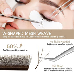 Closeup of NATUHANA brown lash extensions for natural shading