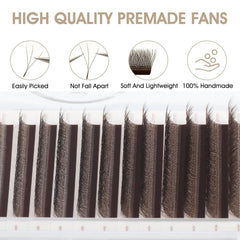 Packaging tray of NATUHANA lash extensions organized for use