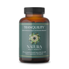 Front view of Natura Health Tranquility 90 capsules bottle