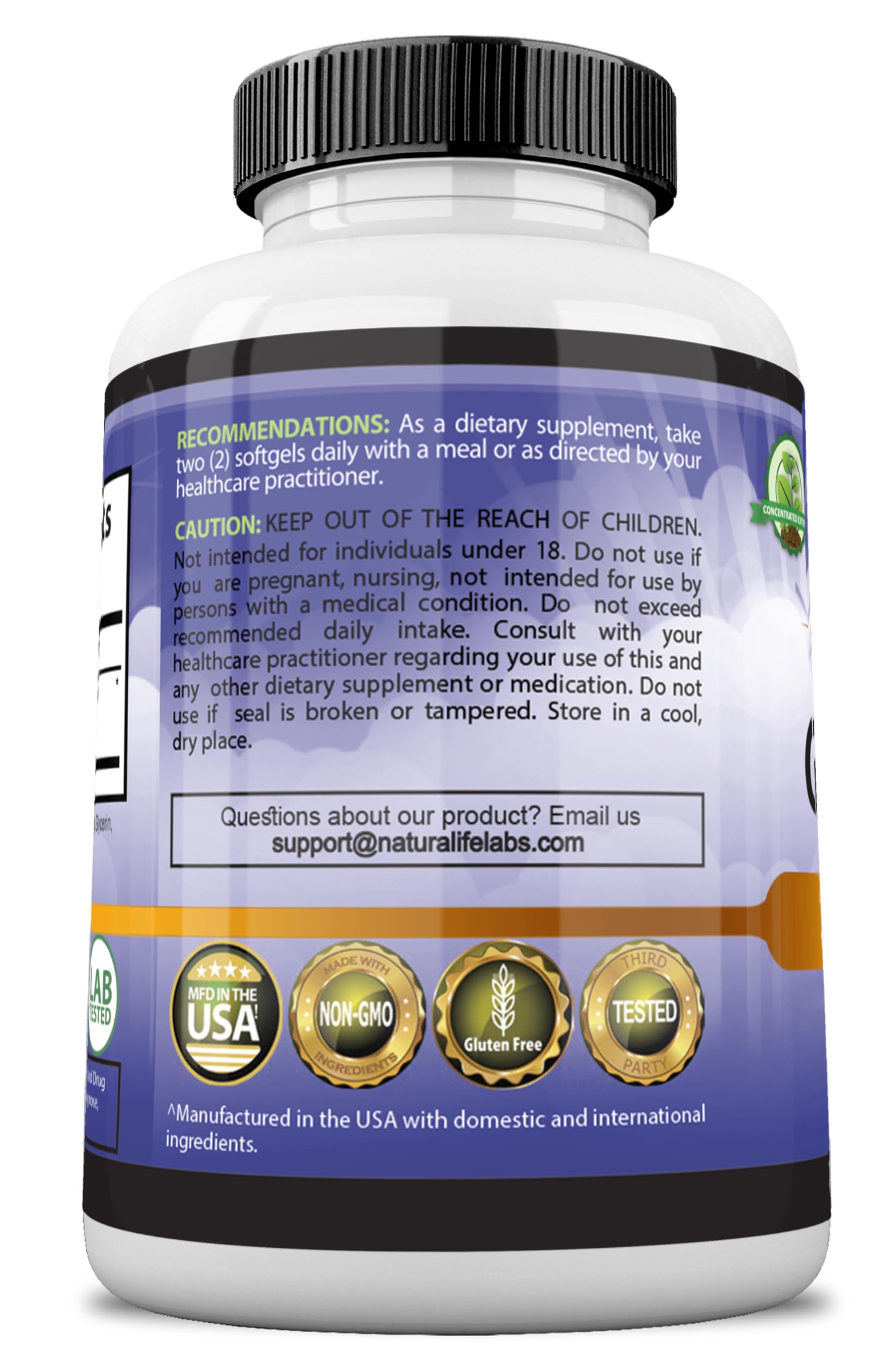 Non-GMO, gluten-free NaturaLife Odorless Garlic packaging