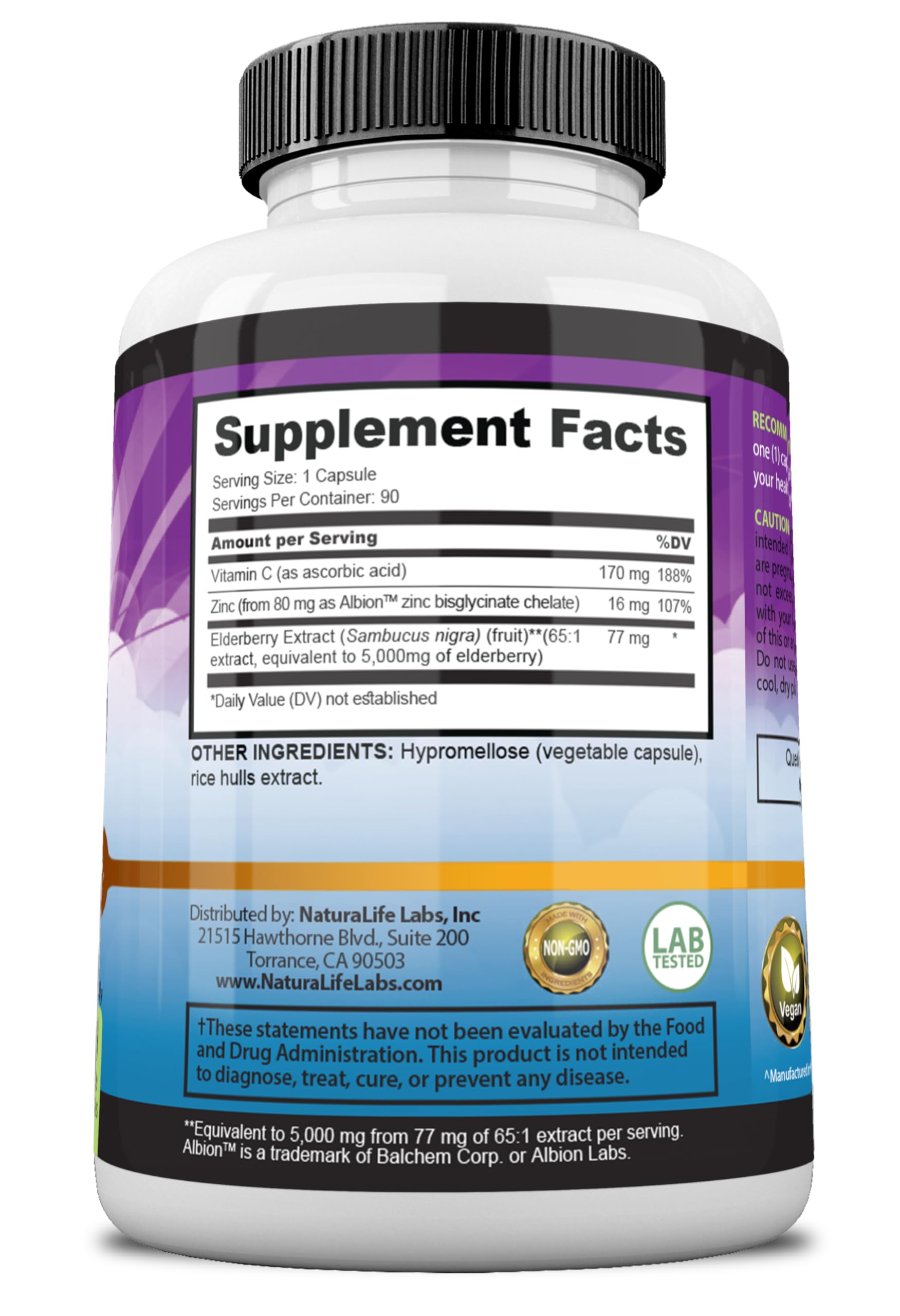 Made in USA GMP-certified facility and third-party tested label