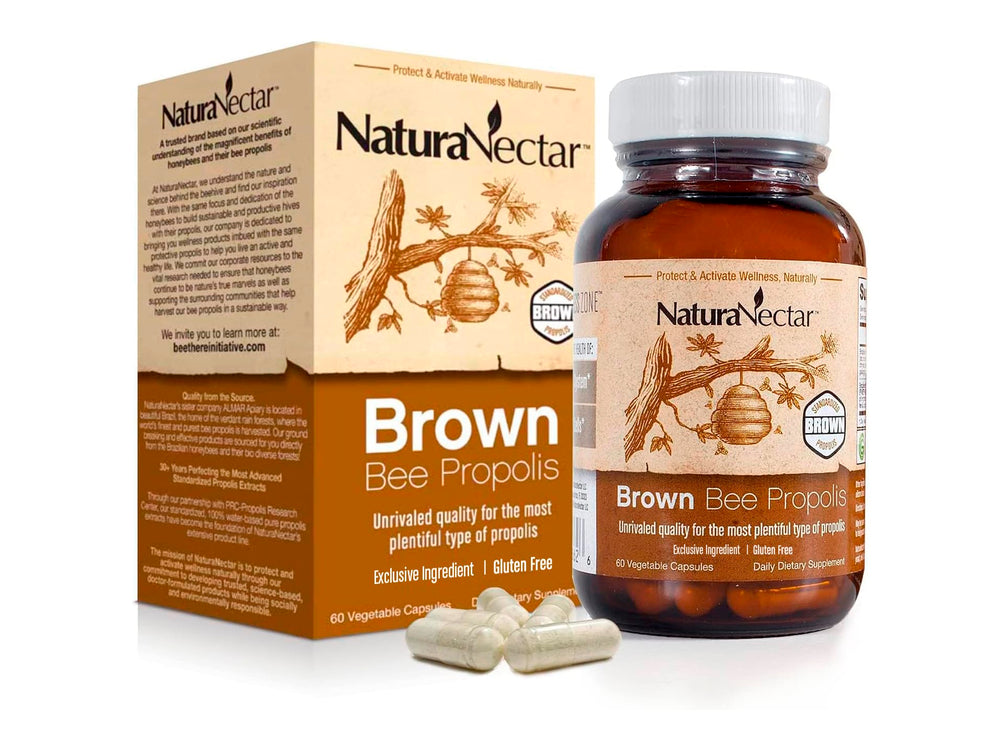 NaturaNectar Brown Bee Propolis bottle and label