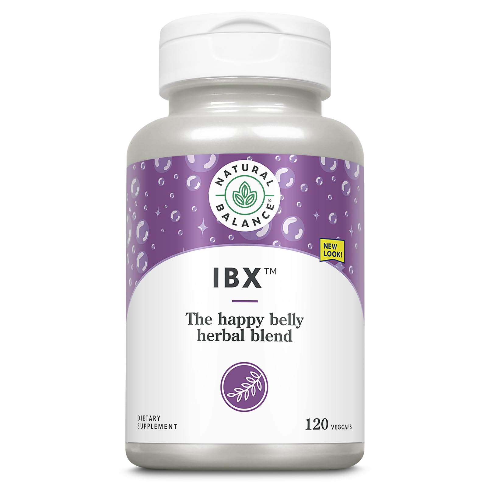 Bottle of Natural Balance IBX Soothing Bowel Formula – 120 veggie caps