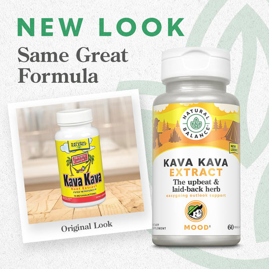 Natural Balance Kava Kava Root Extract capsules in a vegetarian bottle