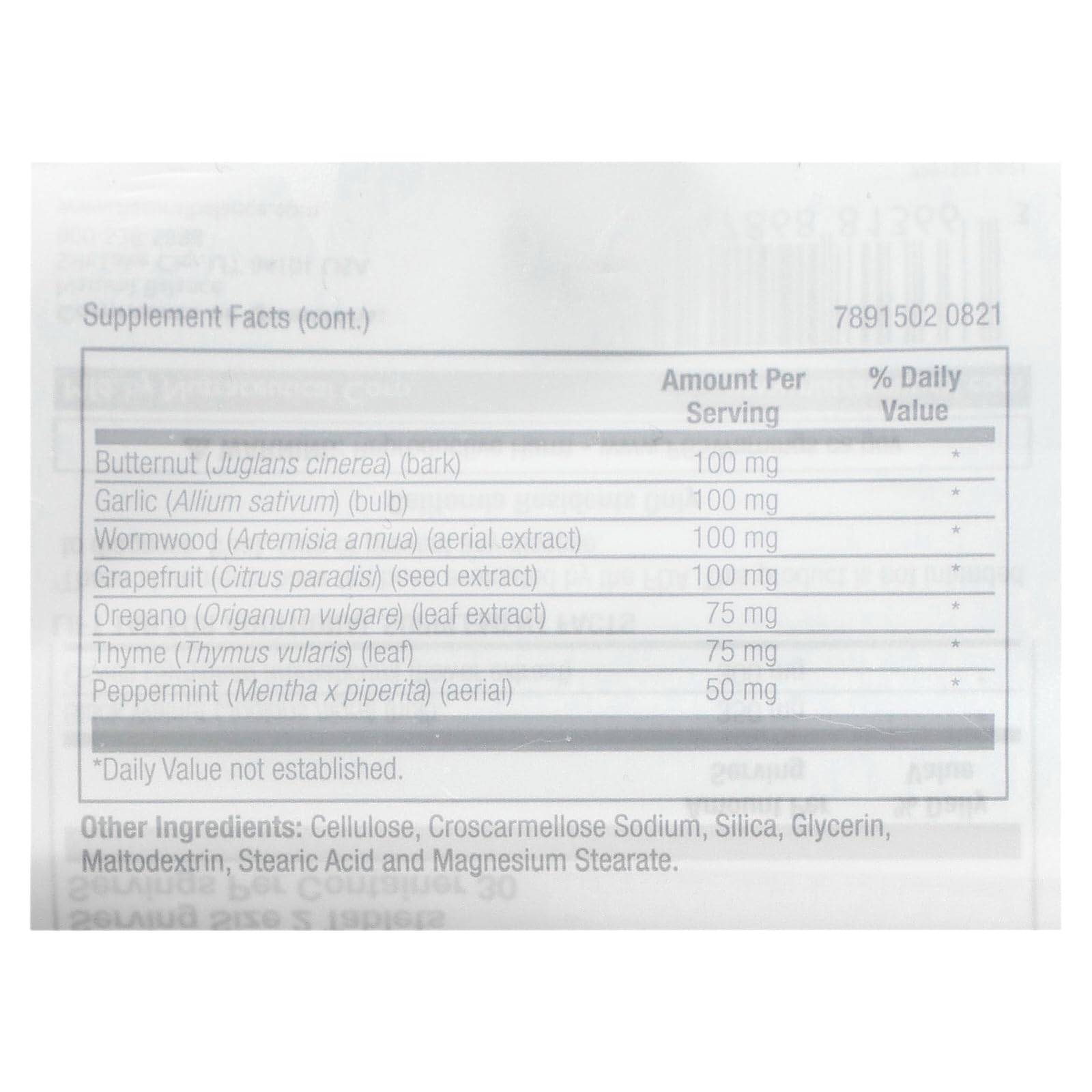 Parazide Clenz 60ct packaging and brand logo