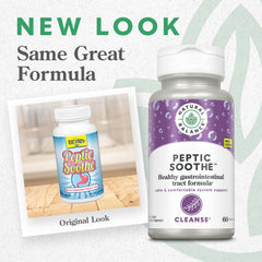 Close-up of ingredients: zinc carnosine, L-glutamine, and mastic gum for GI support