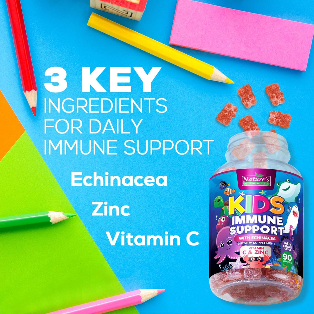 Natural berry-flavored chewables for kids' immunity