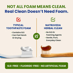 Natural brown color toothpaste from real herbs