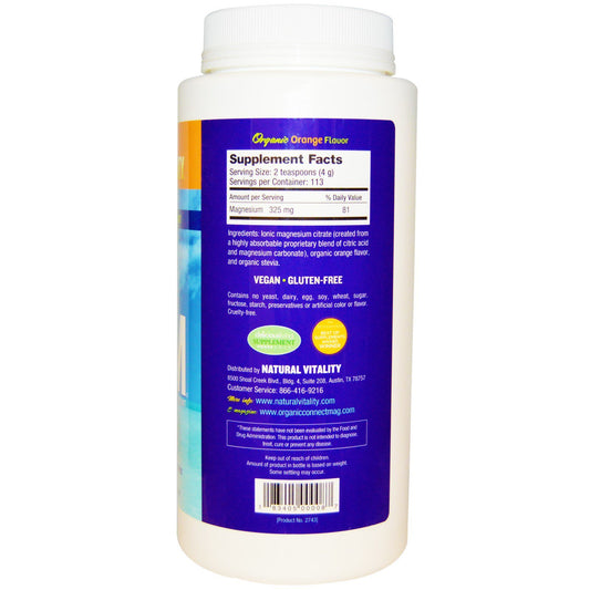 Natural Calm Orange packaging with bottle and label